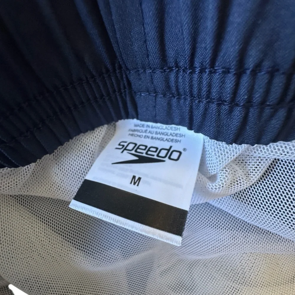 Speedo Mens Blue UPF50+ Comfort Stretch Swim Trunks Size Medium